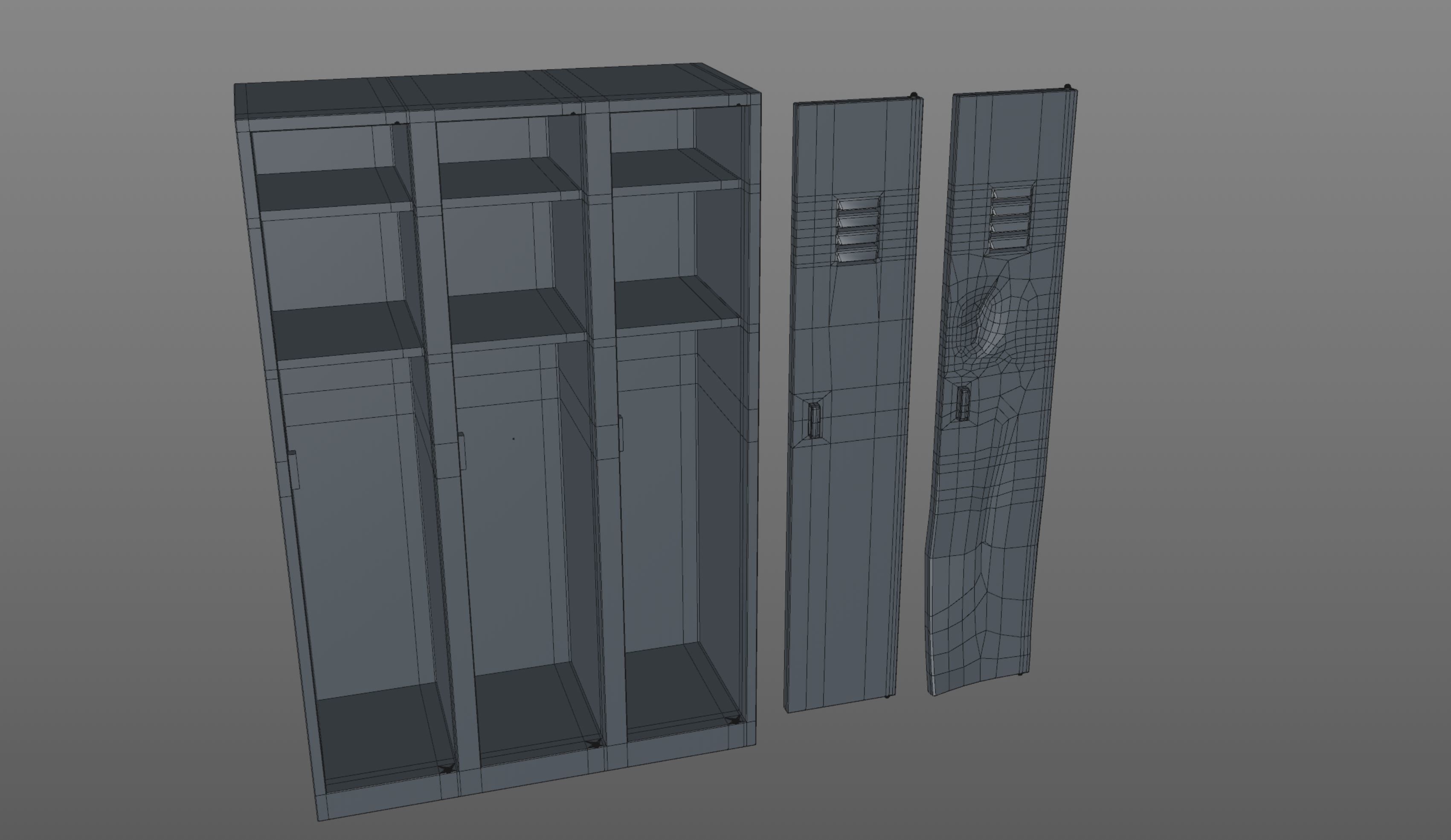 Vandalised Locker 3D print model_8
