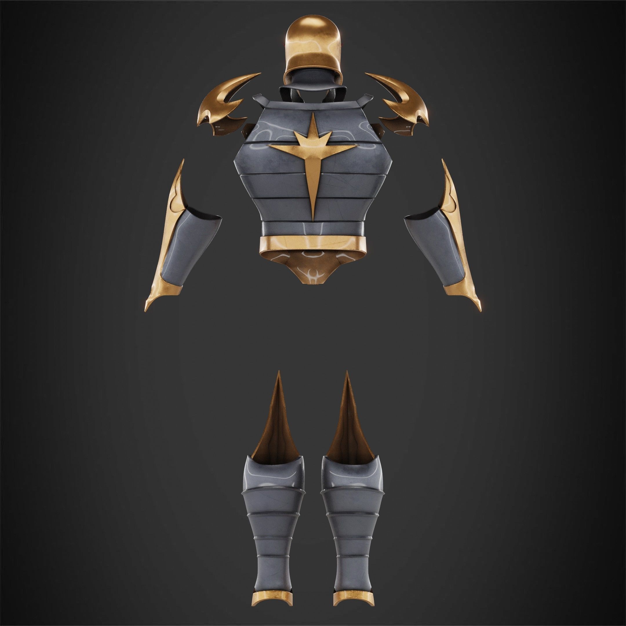 Marvel Nova Prime Full Armor for Cosplay 3D Model Collection_9