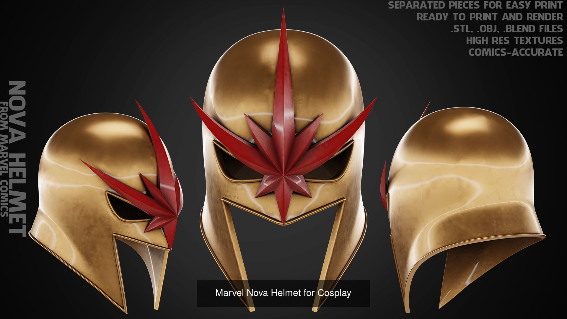 Marvel Nova Prime Full Armor for Cosplay 3D Model Collection_3