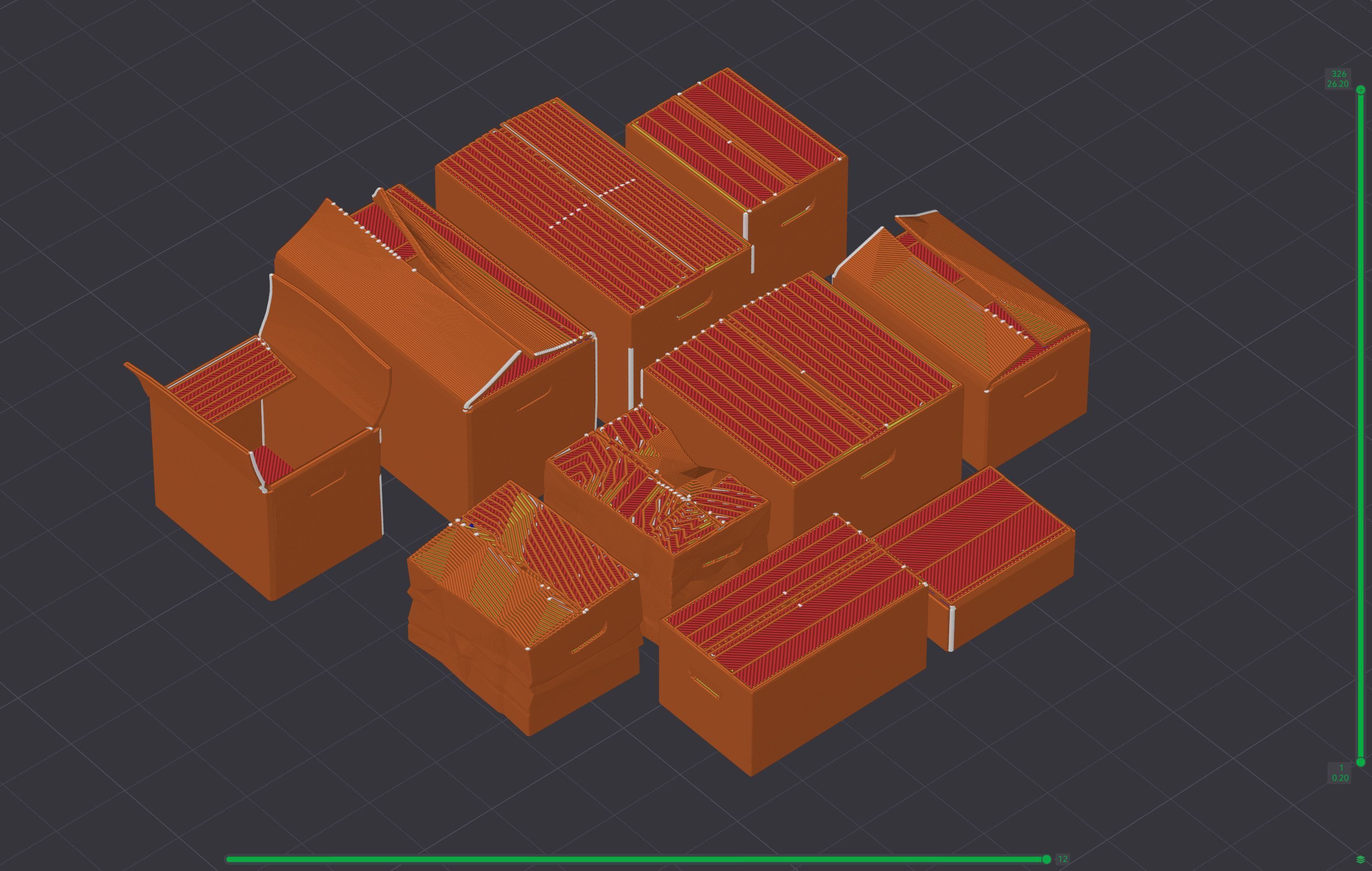 Card Boxes different sizes 3D print model_5