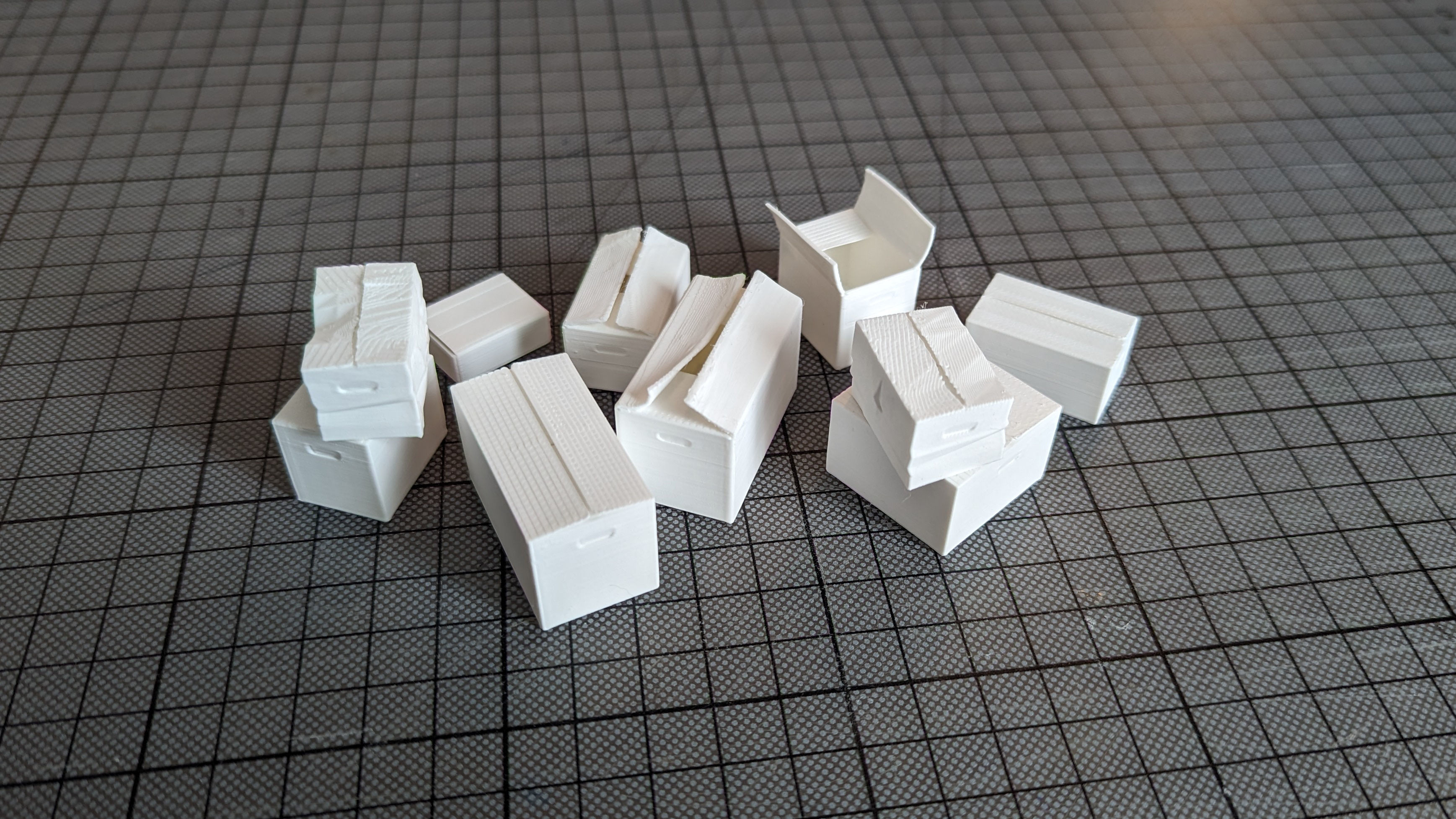 Card Boxes different sizes 3D print model_3
