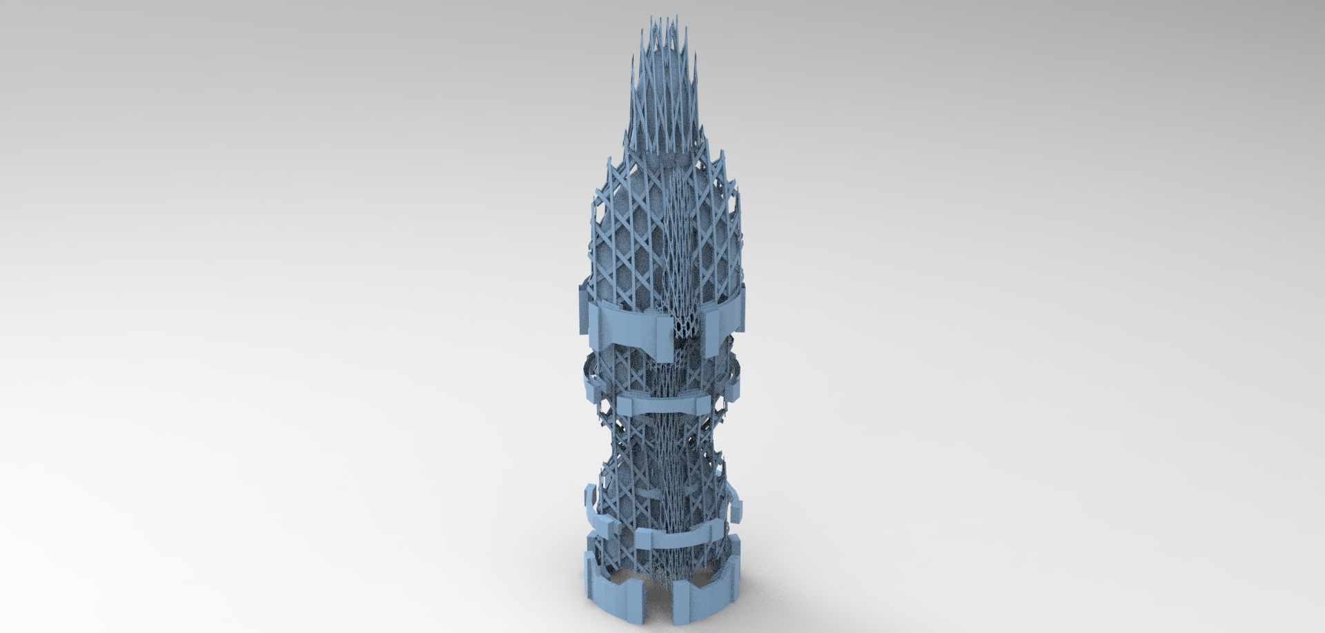 Financial district brutalist architecture tower 2  3D model_1