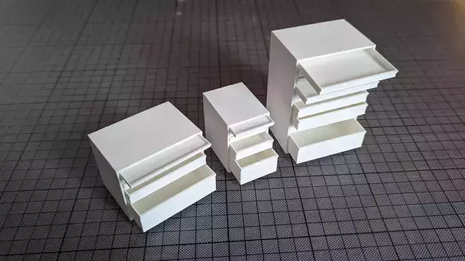 Tool Cabinet different sized versions 3D print model