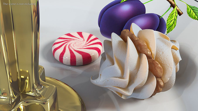 Meringue Kisses with Caramel Filling 3D model 4