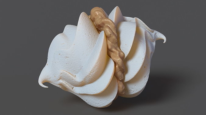 Meringue Kisses with Caramel Filling 3D model 5