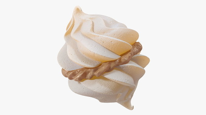 Meringue Kisses with Caramel Filling 3D model 7