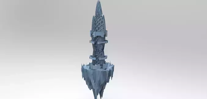 Sci fi Financial district floating