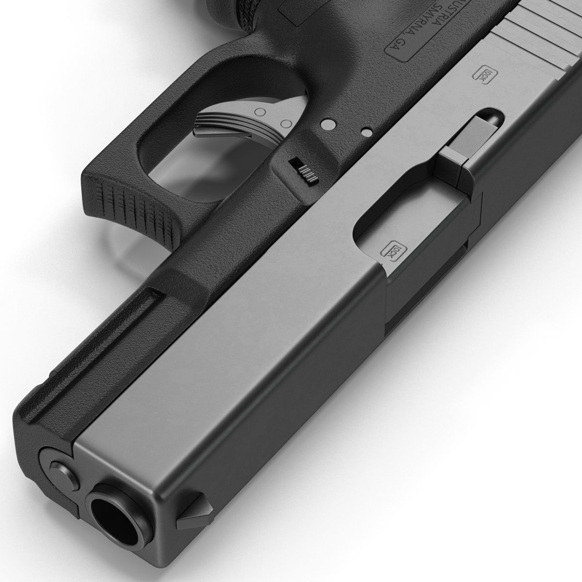Compact Pistol Glock 19 Black 3D model_13