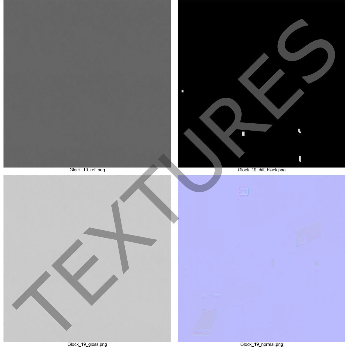 Compact Pistol Glock 19 Black 3D model_24