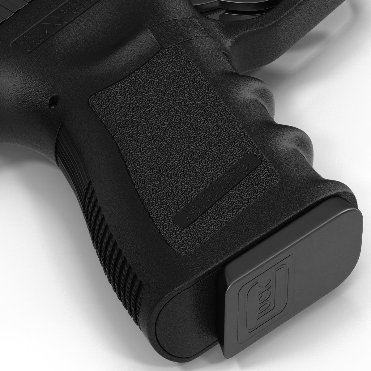 Compact Pistol Glock 19 Black 3D model_14