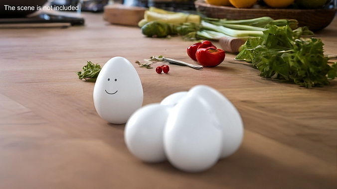 Egg Smiley Face 3D model 2
