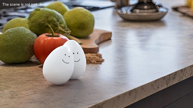 Egg Smiley Face 3D model