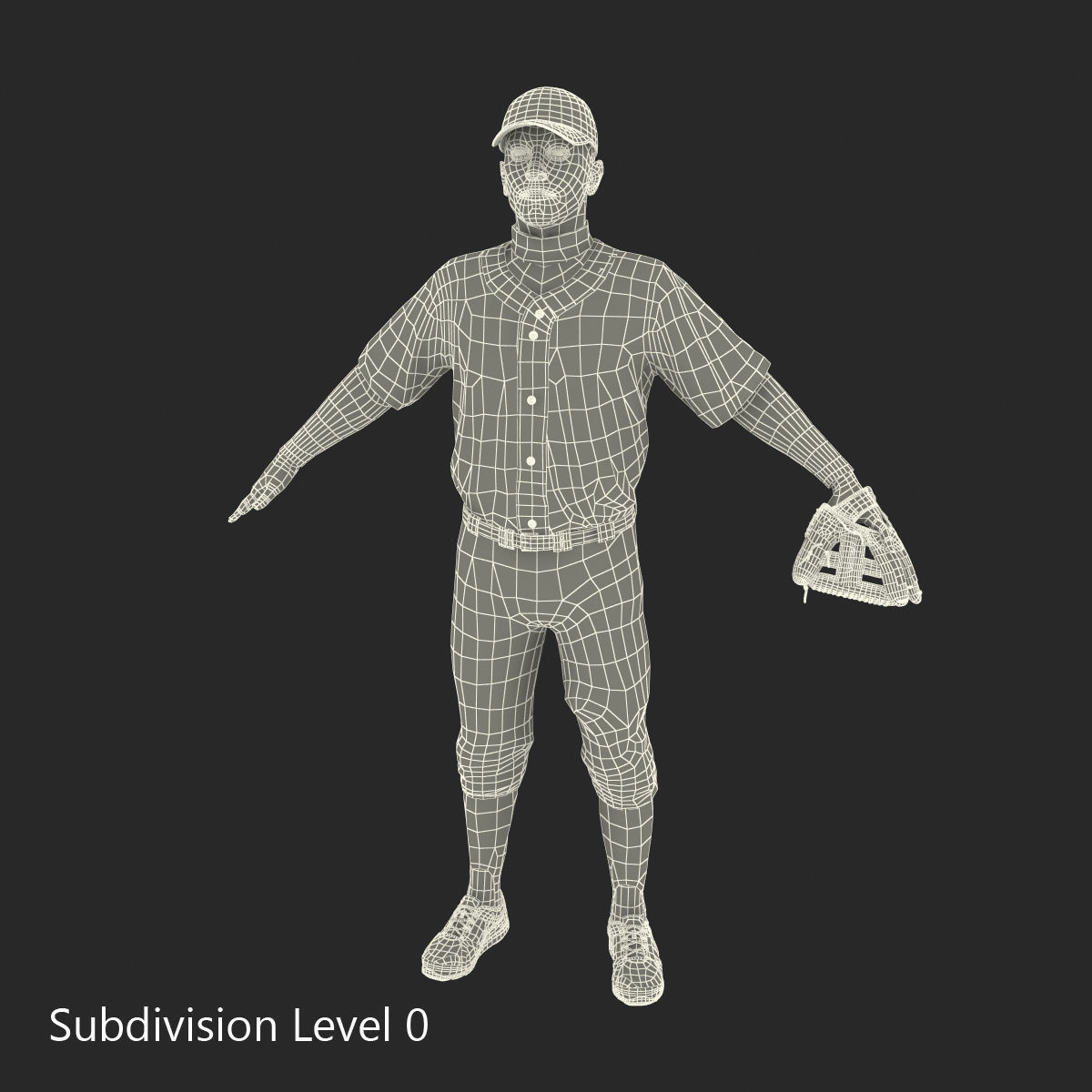 Baseball Player Athletics 2 3D model_39