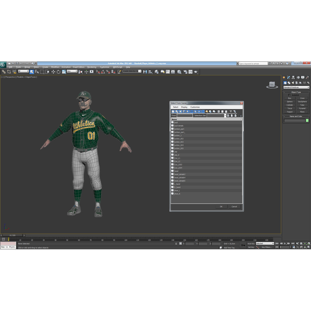 Baseball Player Athletics 2 3D model_47