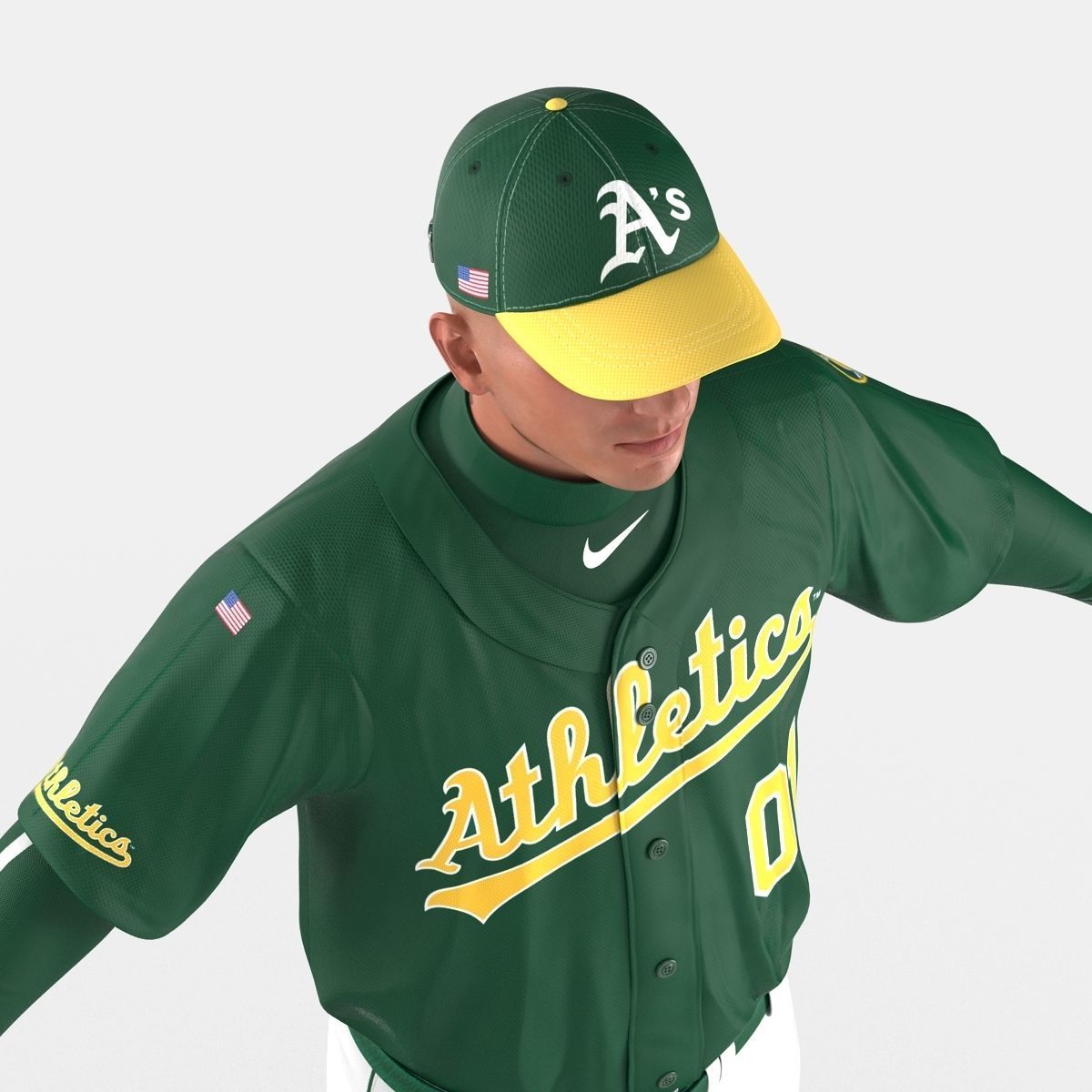 Baseball Player Athletics 2 3D model_25