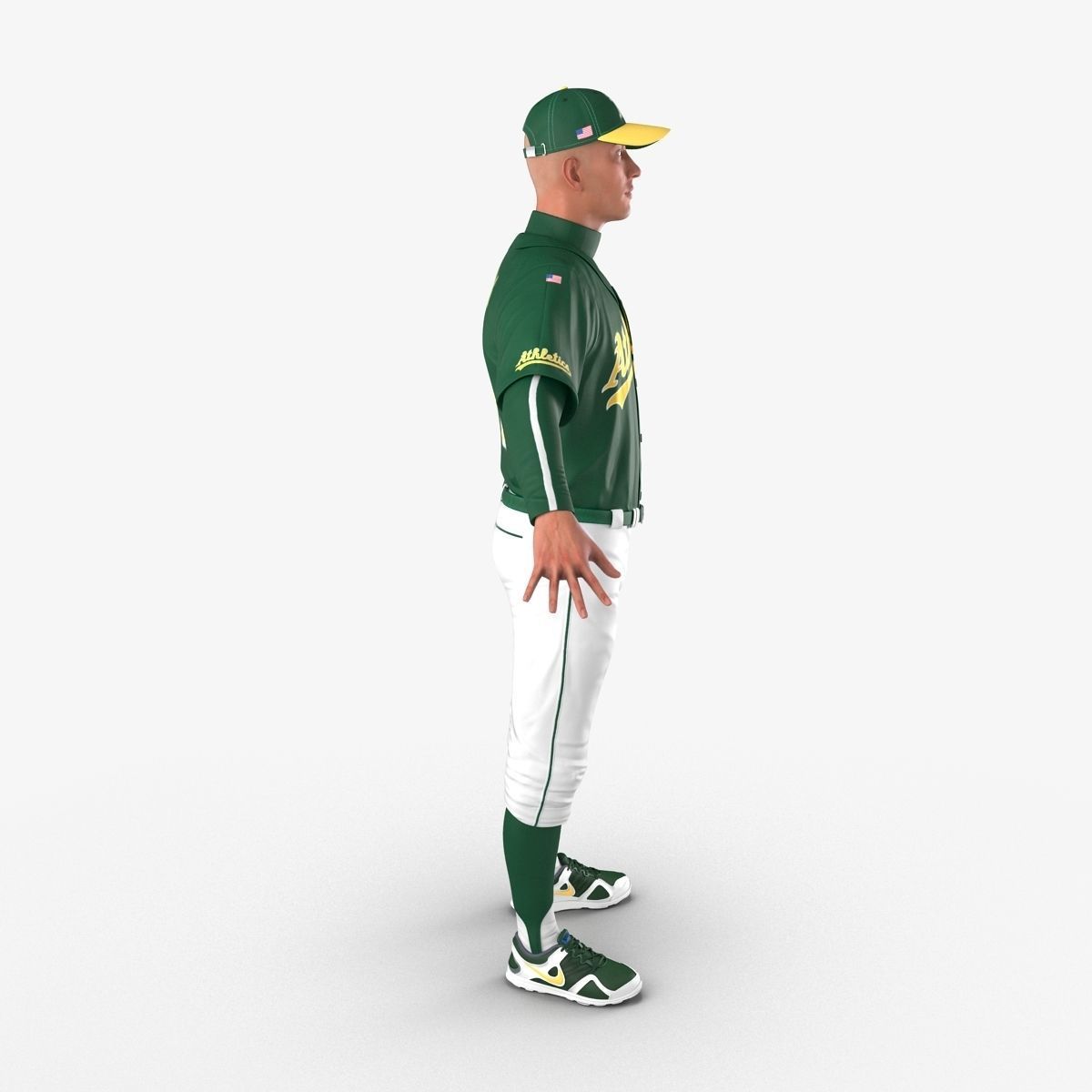 Baseball Player Athletics 2 3D model_9