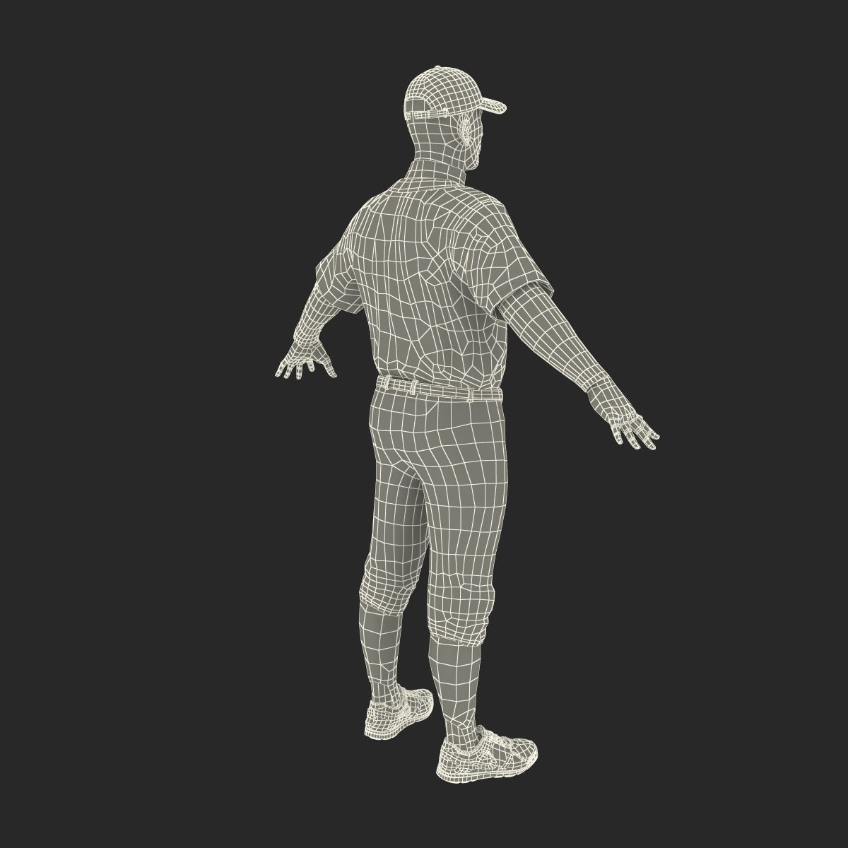 Baseball Player Athletics 2 3D model_50