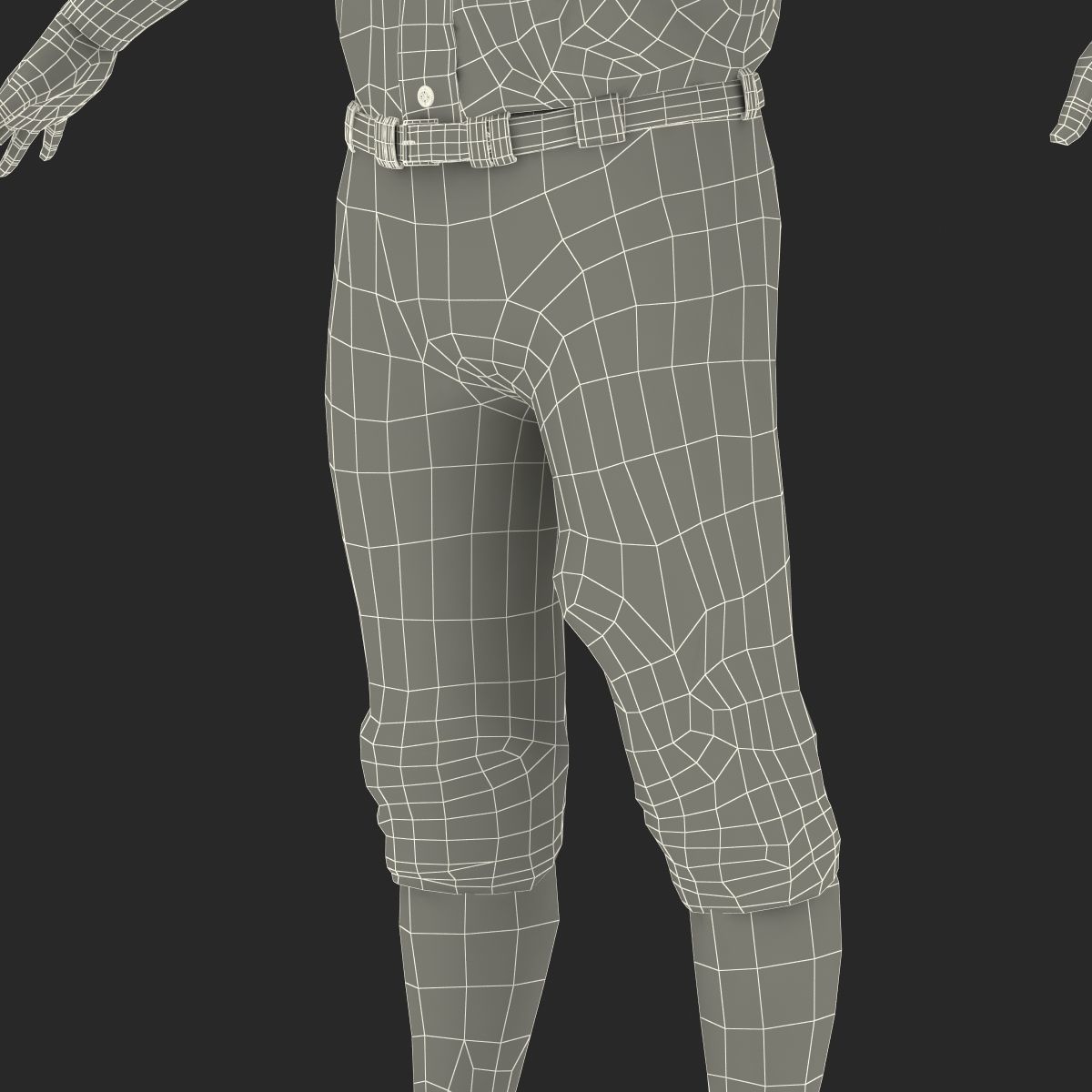 Baseball Player Athletics 2 3D model_70