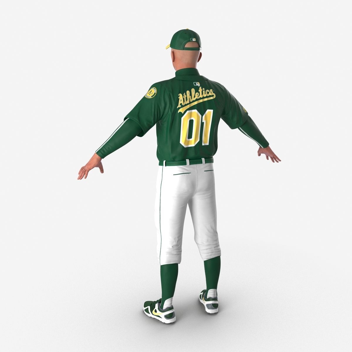 Baseball Player Athletics 2 3D model_13