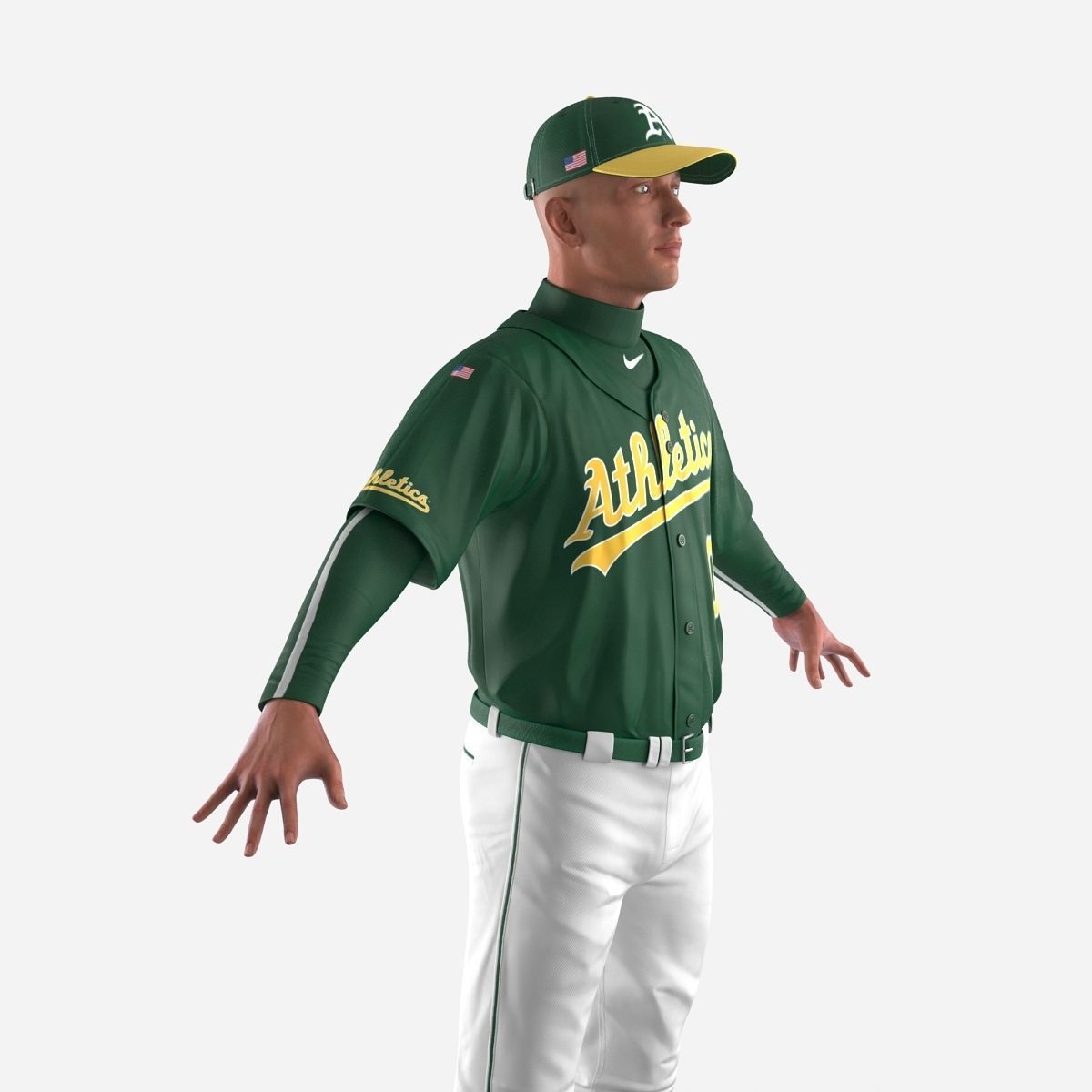 Baseball Player Athletics 2 3D model_16
