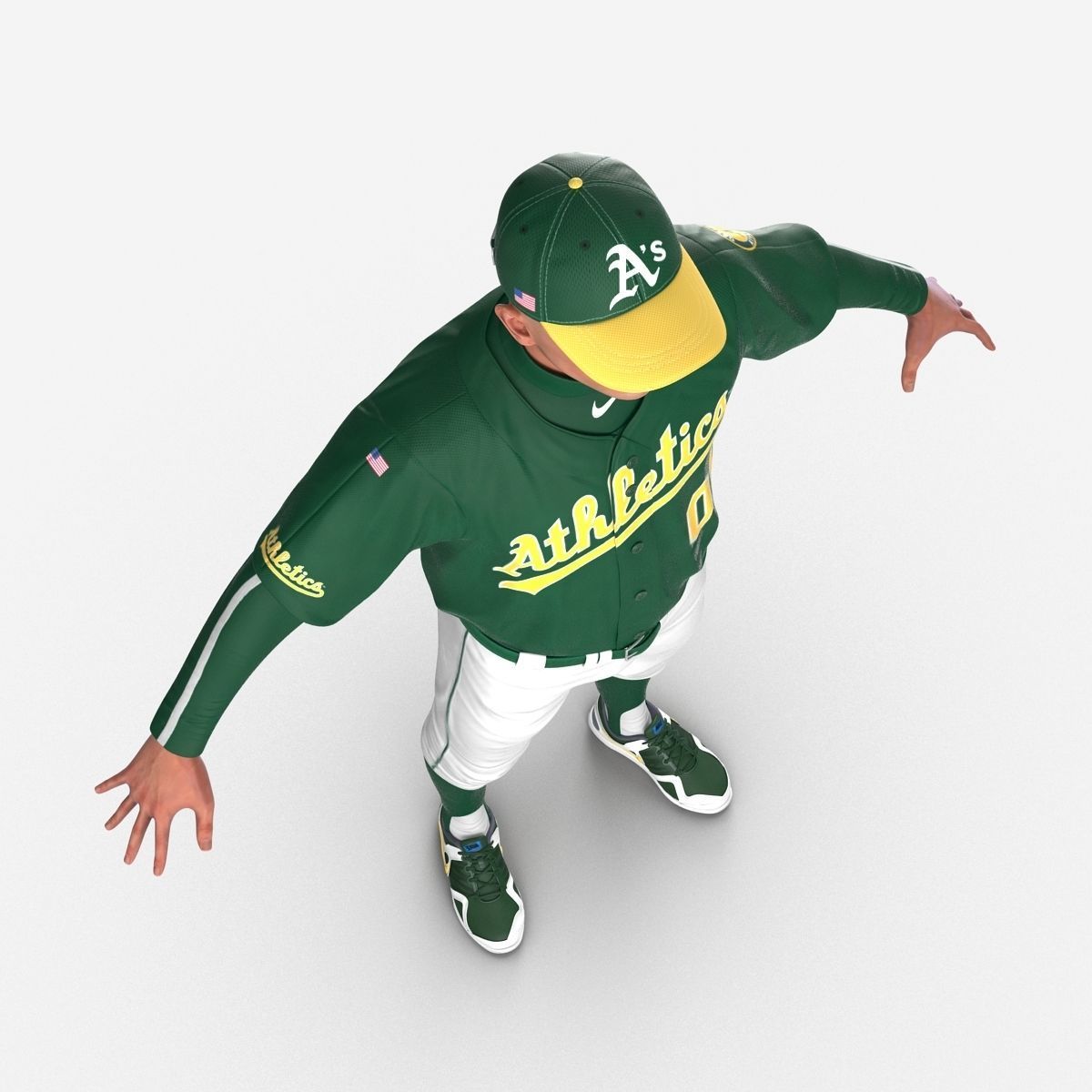 Baseball Player Athletics 2 3D model_1