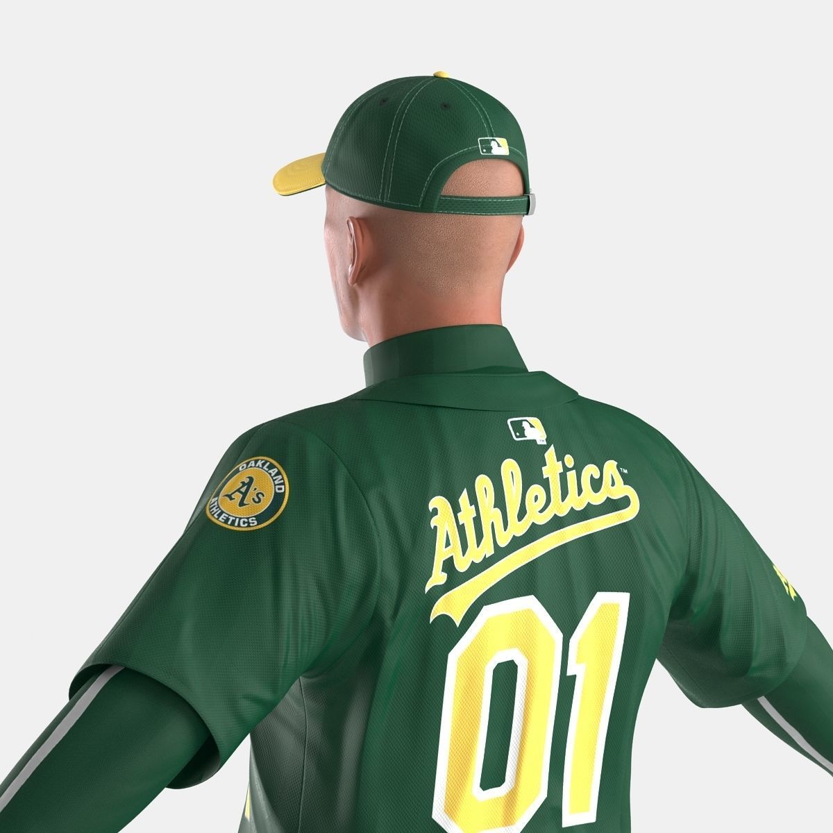 Baseball Player Athletics 2 3D model_24