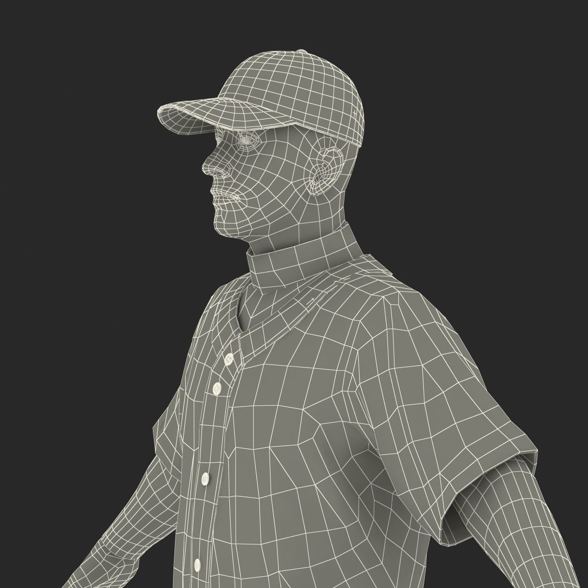 Baseball Player Athletics 2 3D model_58