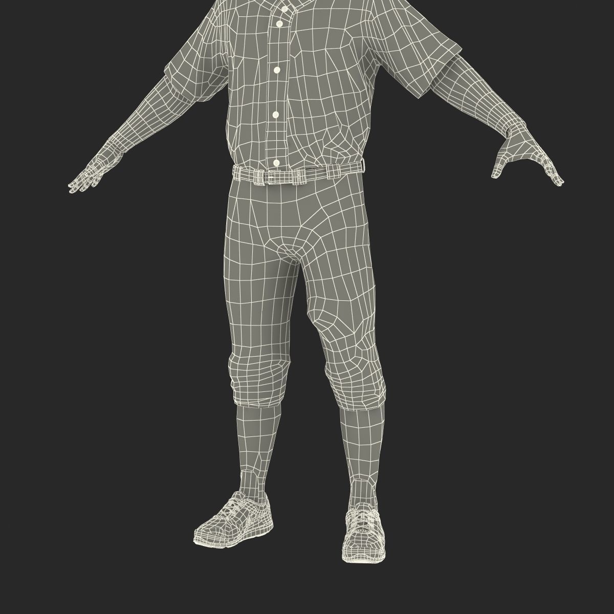 Baseball Player Athletics 2 3D model_55