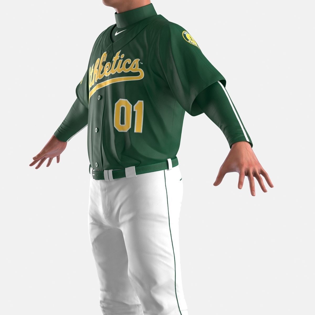 Baseball Player Athletics 2 3D model_20