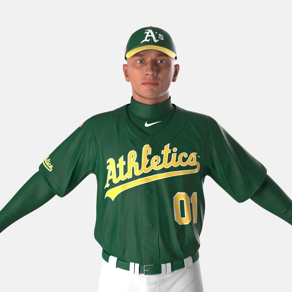 Baseball Player Athletics 2 3D model_21