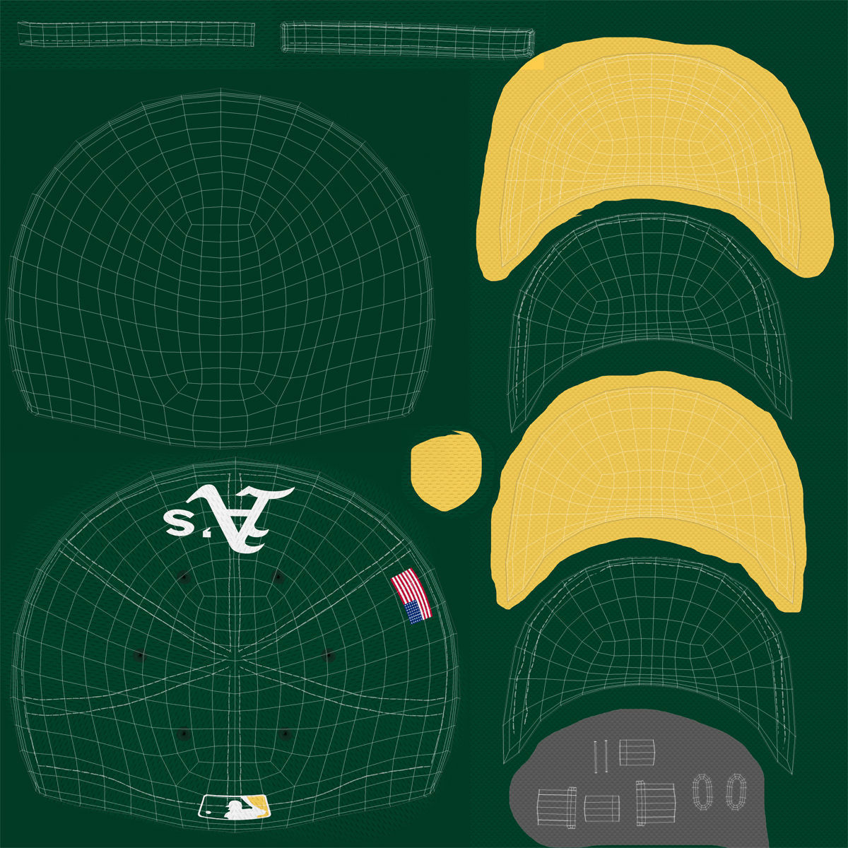 Baseball Player Athletics 2 3D model_42