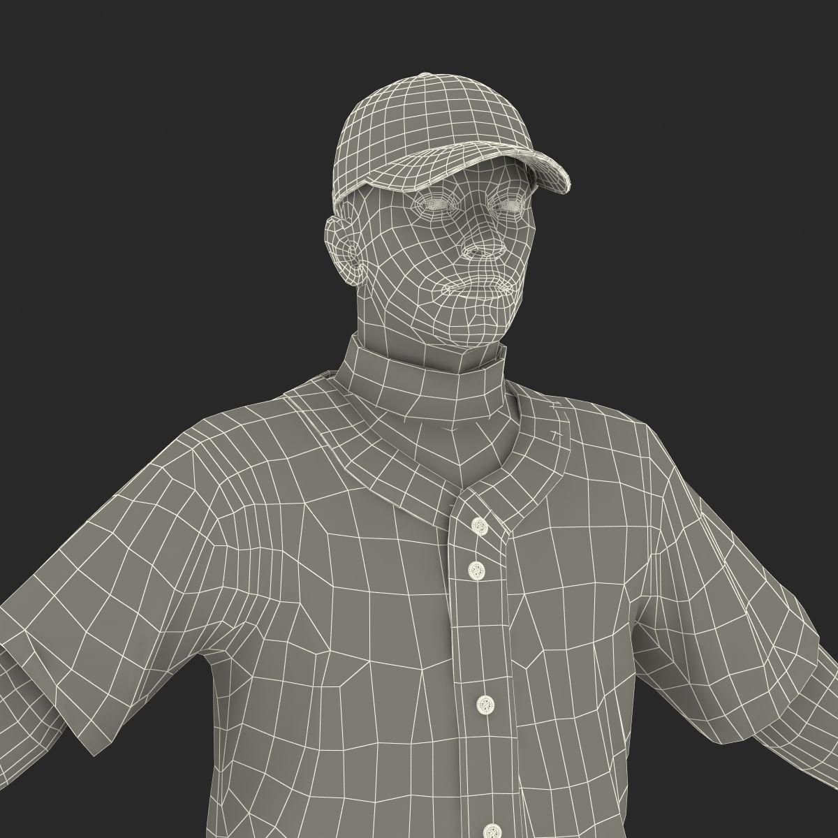 Baseball Player Athletics 2 3D model_59