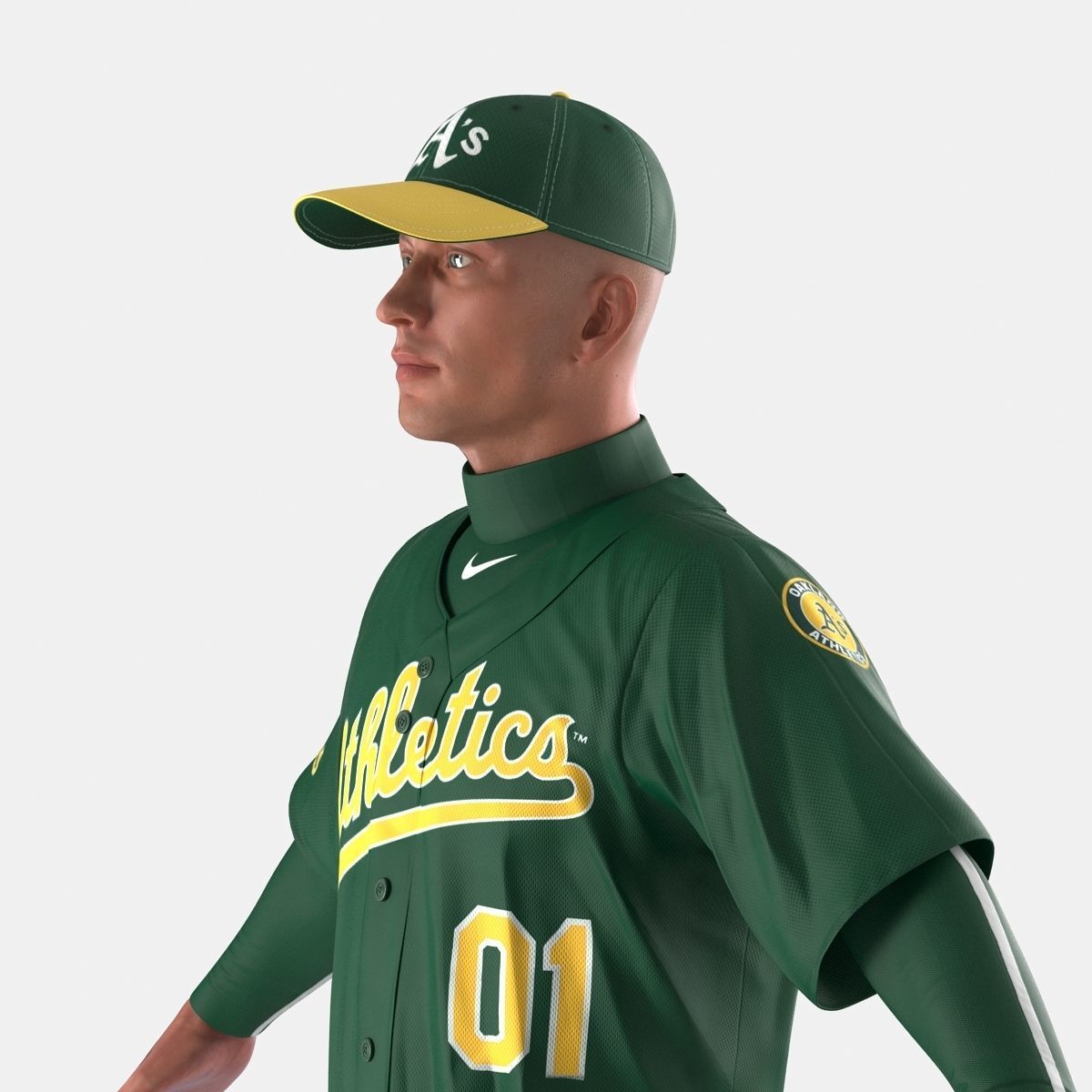 Baseball Player Athletics 2 3D model_22