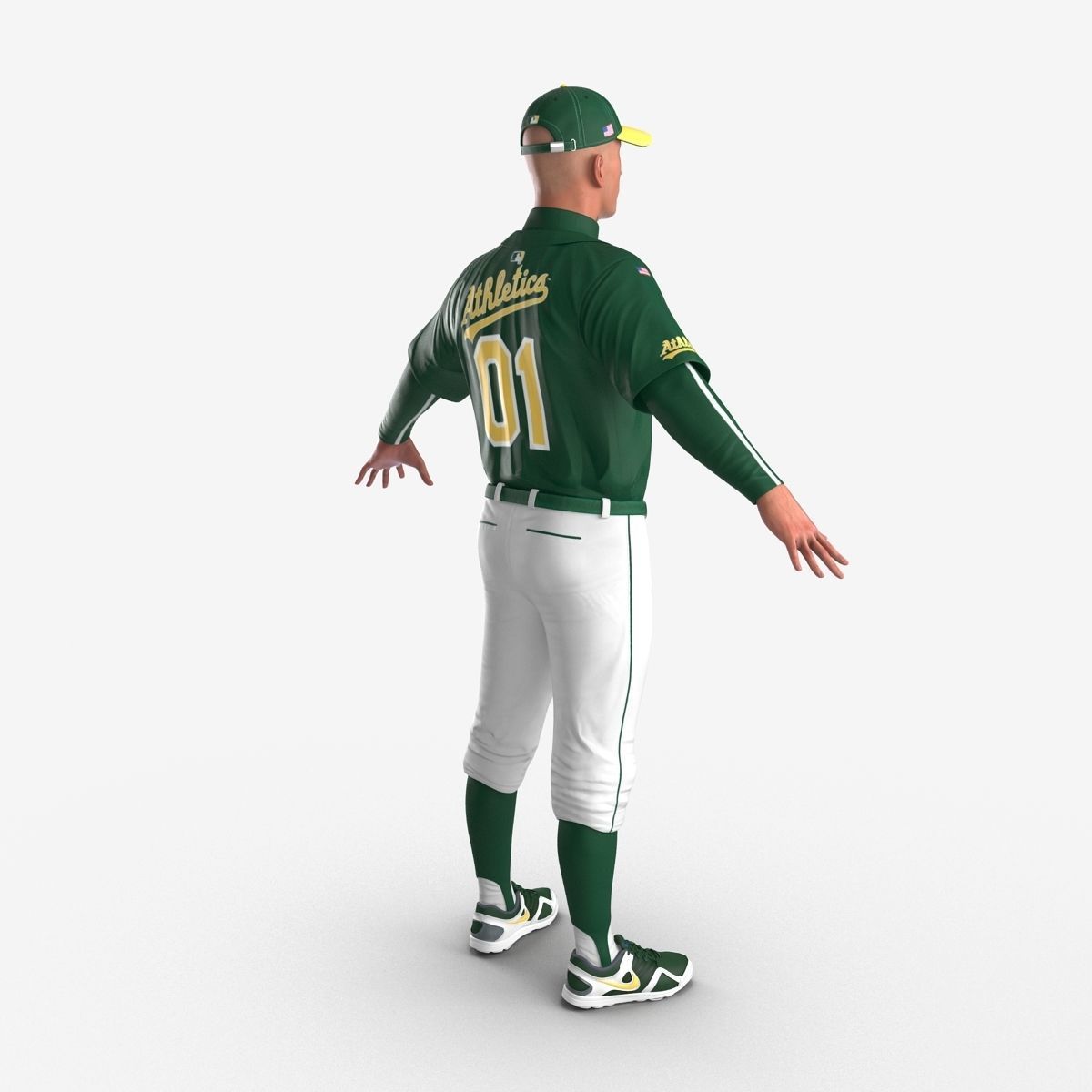 Baseball Player Athletics 2 3D model_12