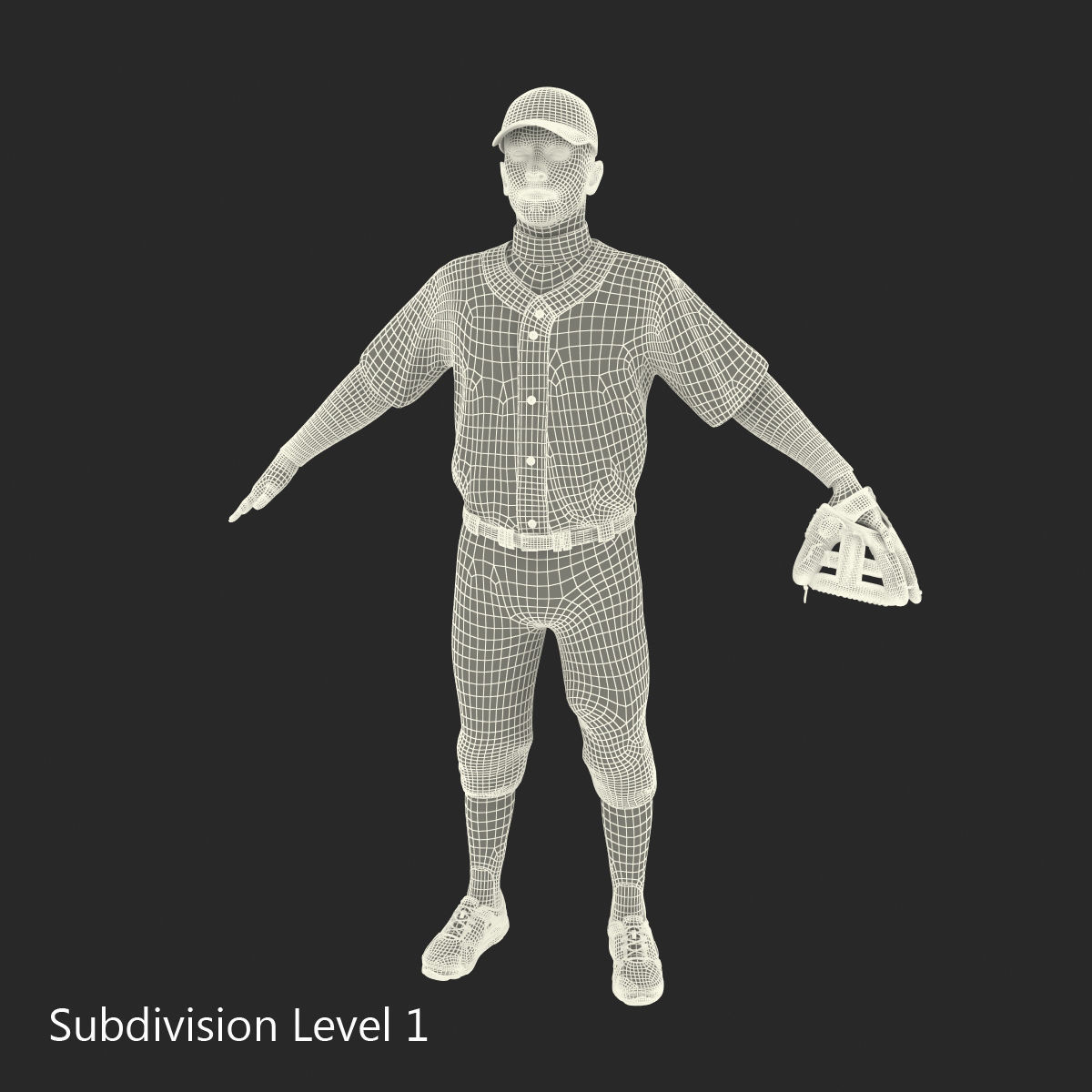 Baseball Player Athletics 2 3D model_40