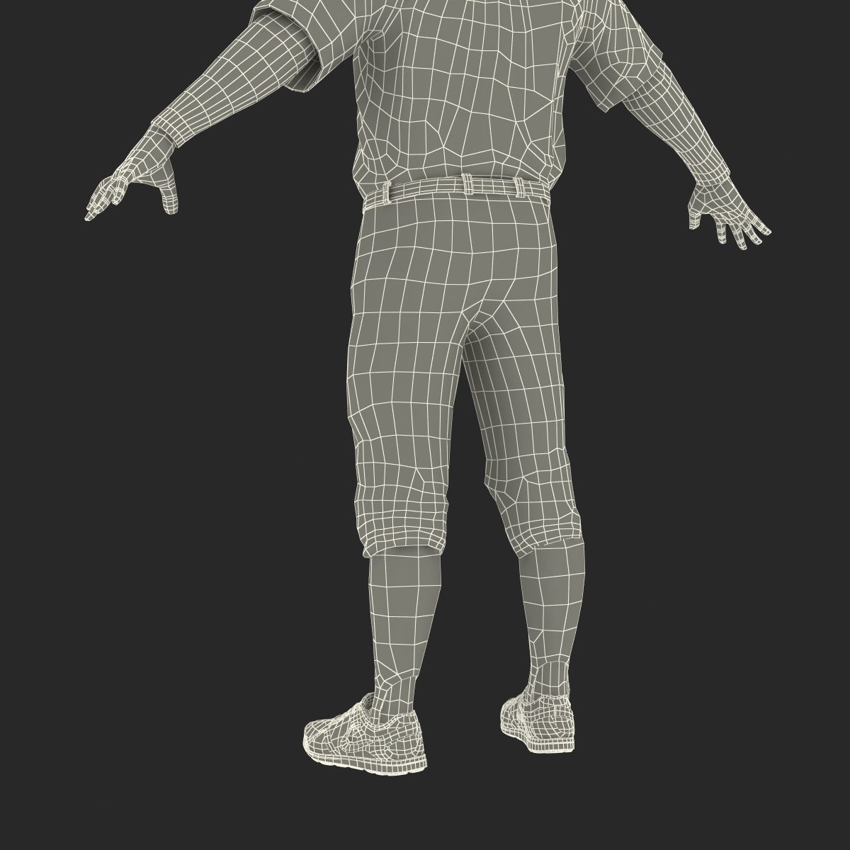 Baseball Player Athletics 2 3D model_57