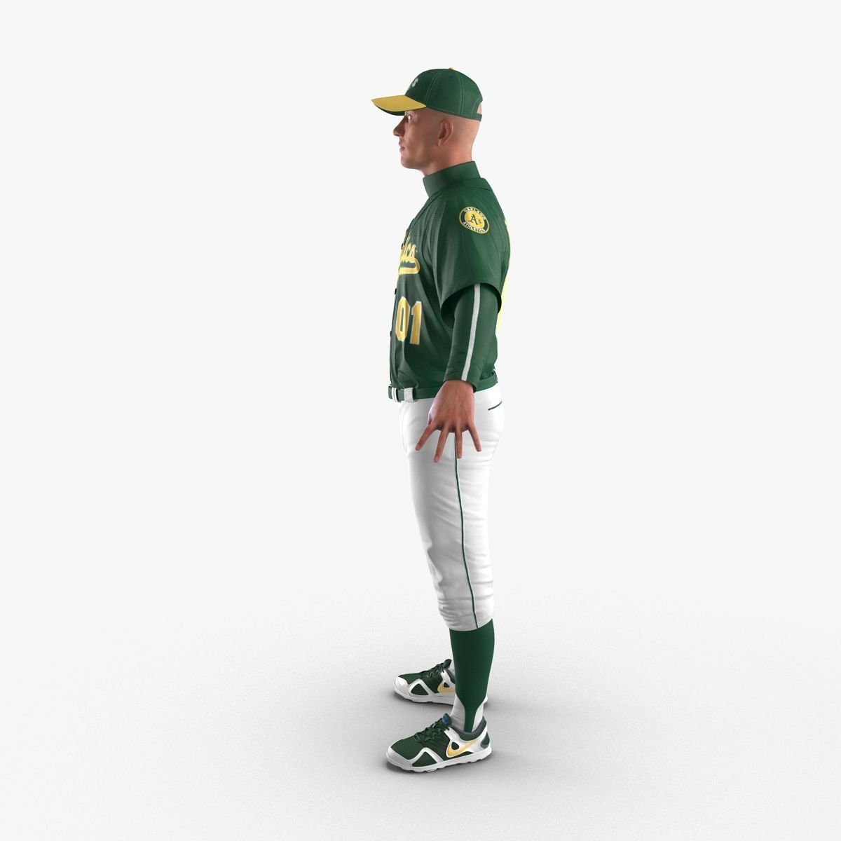 Baseball Player Athletics 2 3D model_7