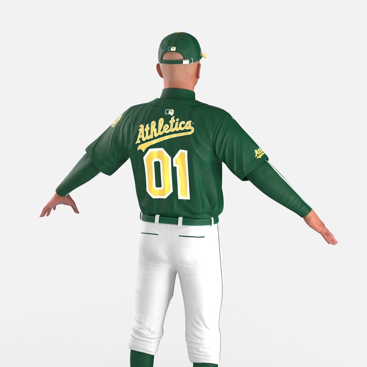 Baseball Player Athletics 2 3D model_18