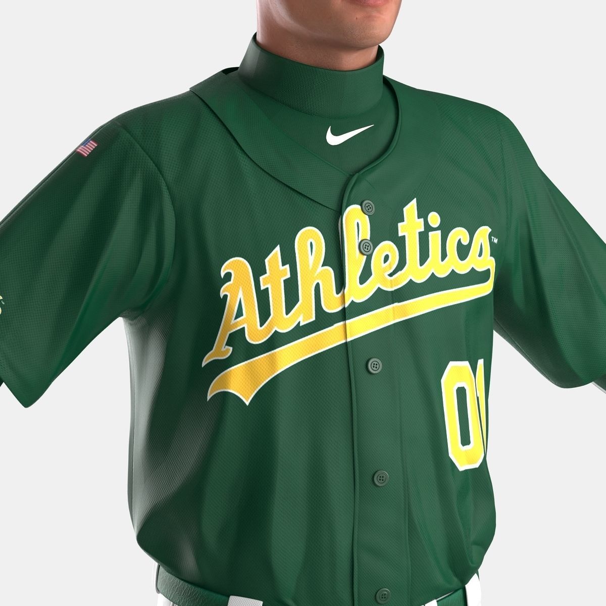 Baseball Player Athletics 2 3D model_28