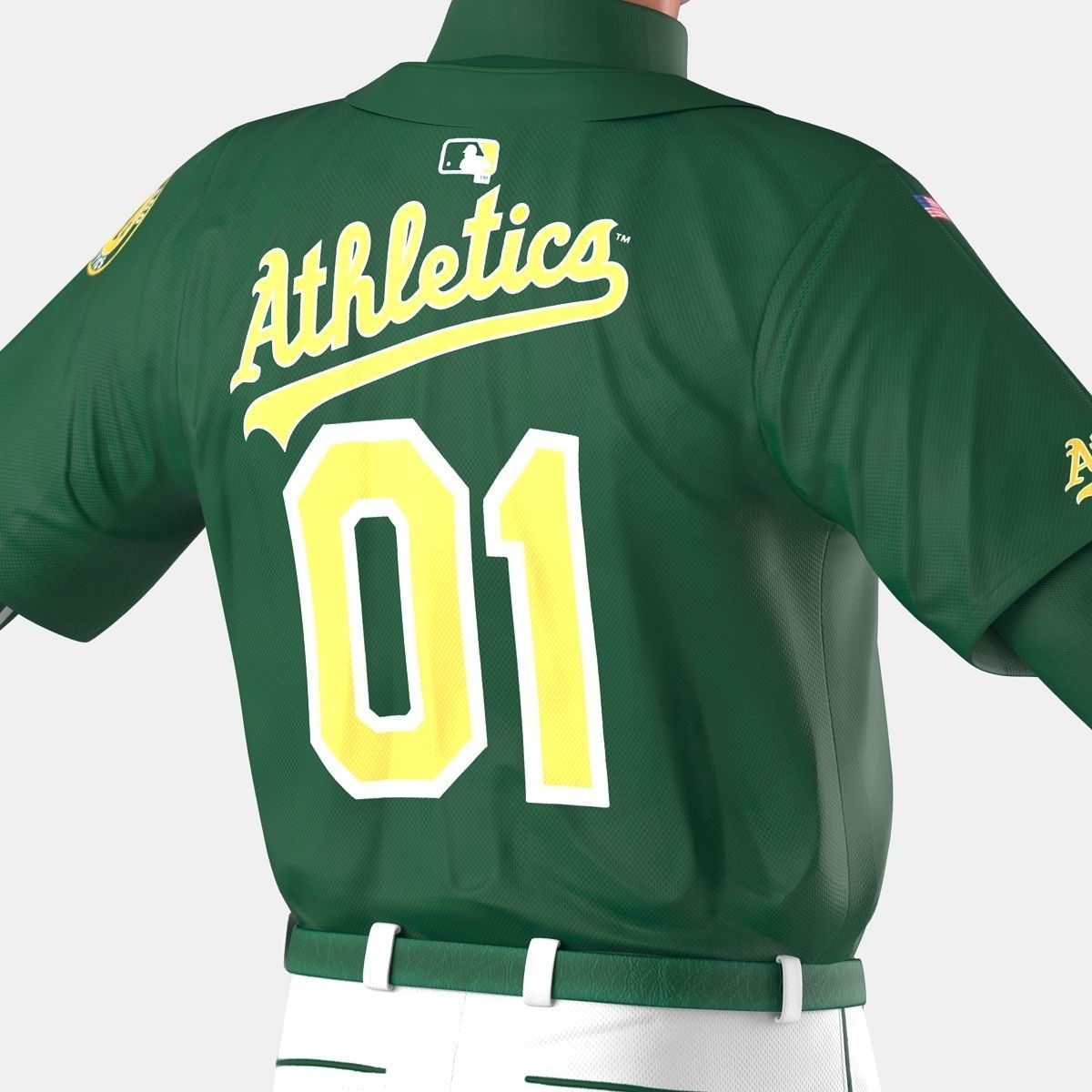 Baseball Player Athletics 2 3D model_33