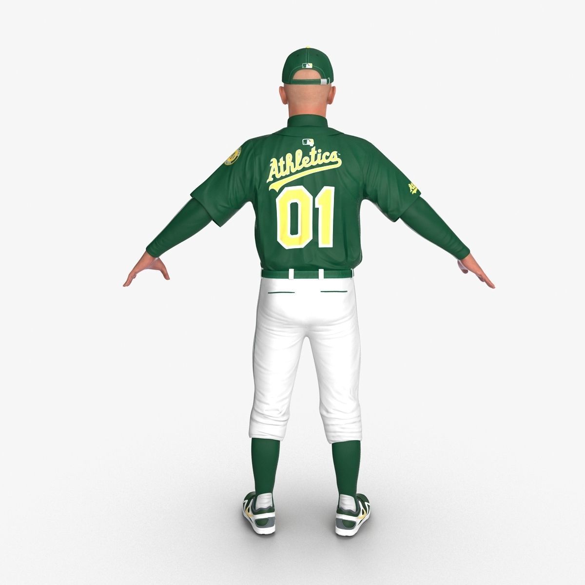 Baseball Player Athletics 2 3D model_8