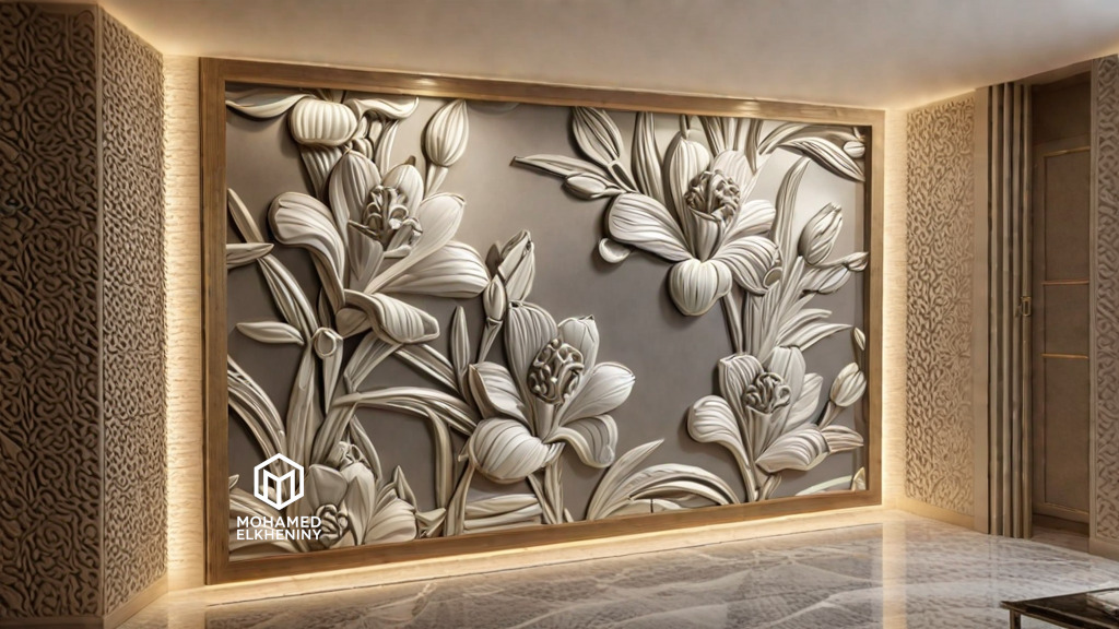Modern Wall Panel Relief for CNC and 3D Printing 08 3D print model_11