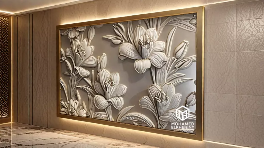 Modern Wall Panel Relief for CNC and 3D Printing 08 3D print model_0