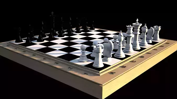 Typical chess set 3D model