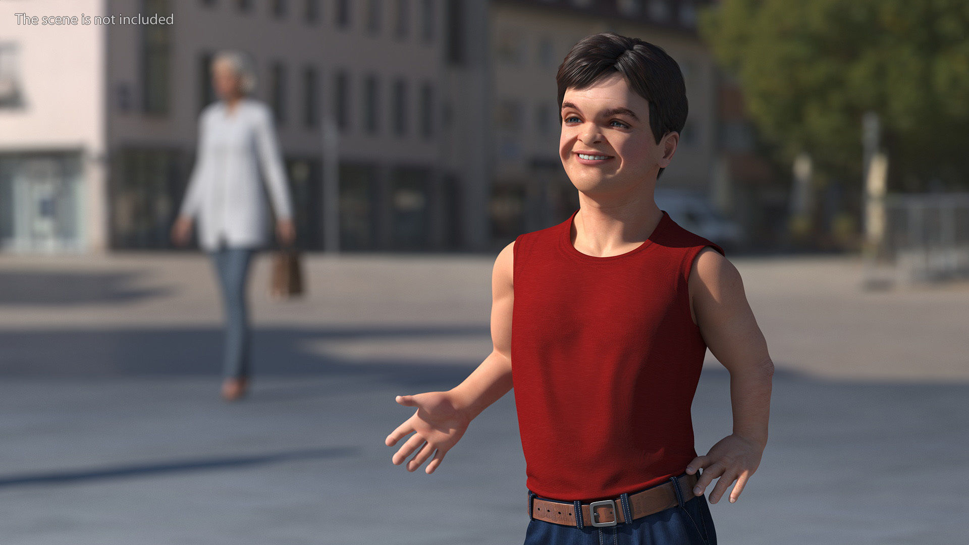 Character Dwarf Man Summer Style Rigged 3D model