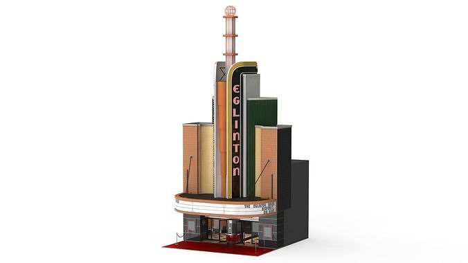 The Eglinton Grand Entrance with Night Lights 3D model 5
