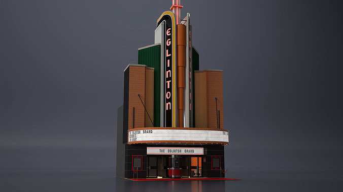 The Eglinton Grand Entrance with Night Lights 3D model 3