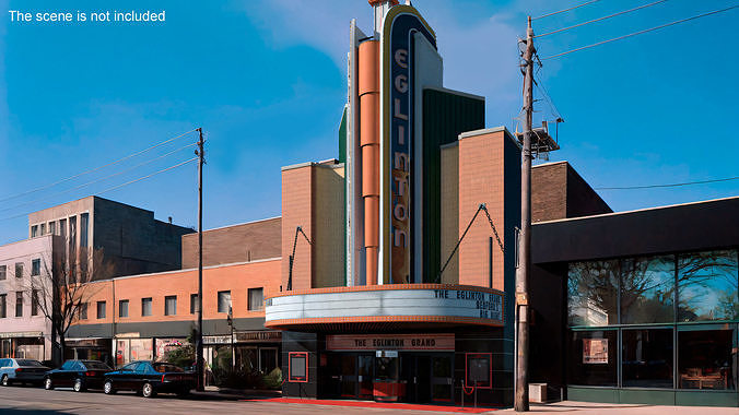 The Eglinton Grand Entrance with Night Lights 3D model 2