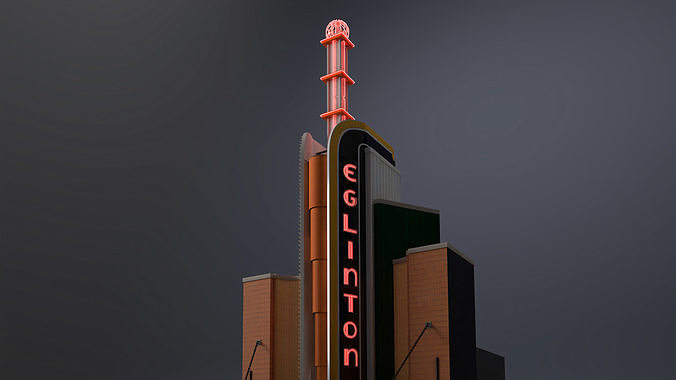 The Eglinton Grand Entrance with Night Lights 3D model 4