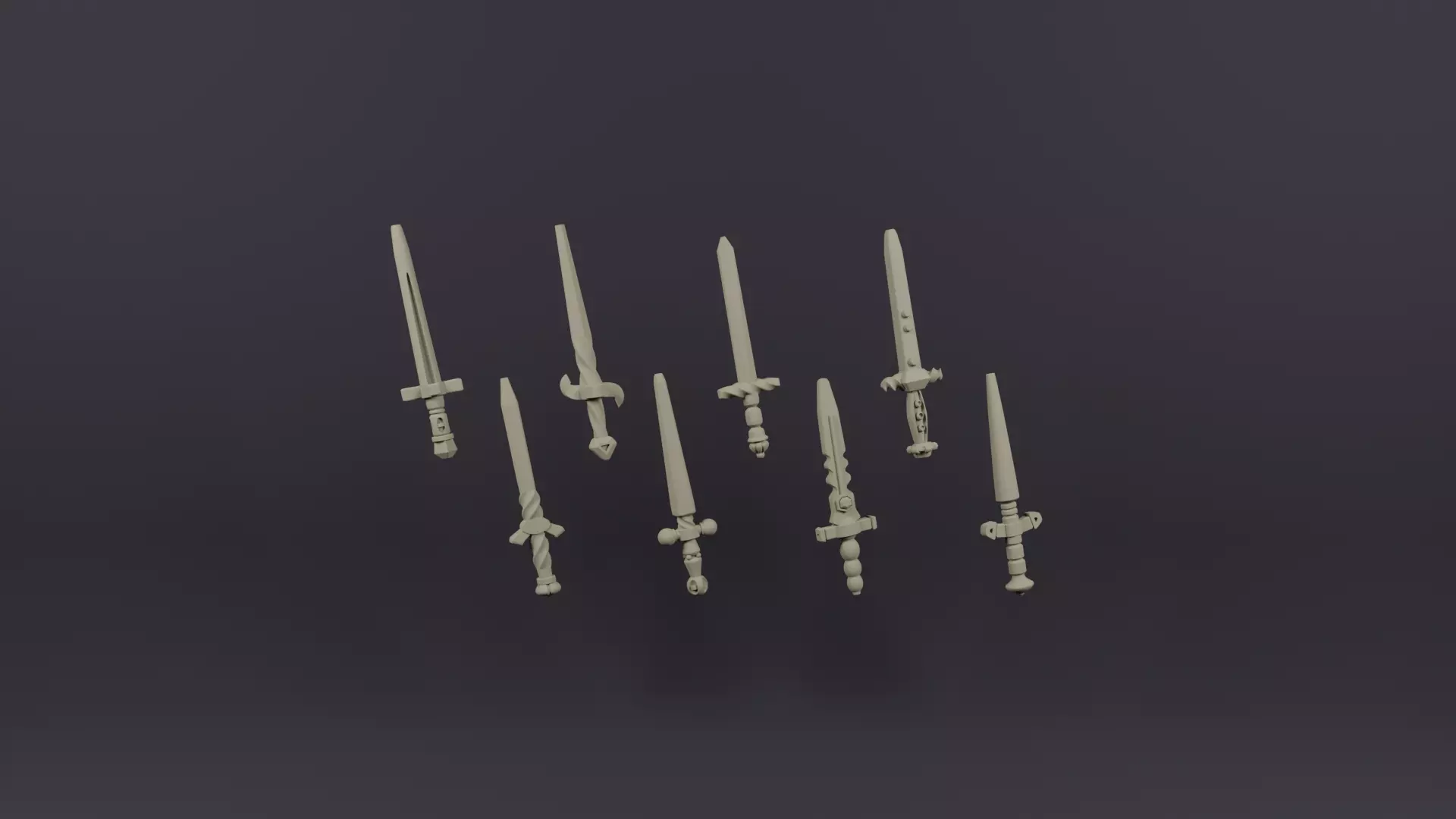 Misericorde Pack For Miniatures 3D print model